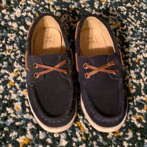 Janie and Jack navy swade boys shoes size 12